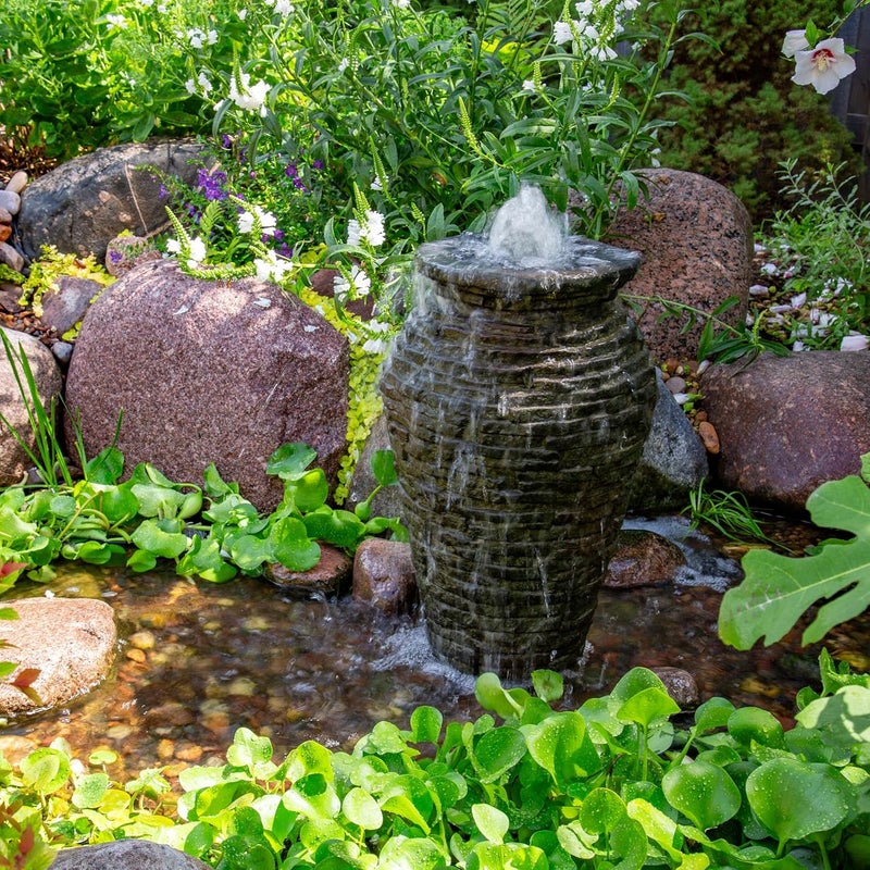 Aquascape Aquascape 24 inch H 61 cm Stacked Slate Urn Outdoor Fountain Bronze  - Image 5