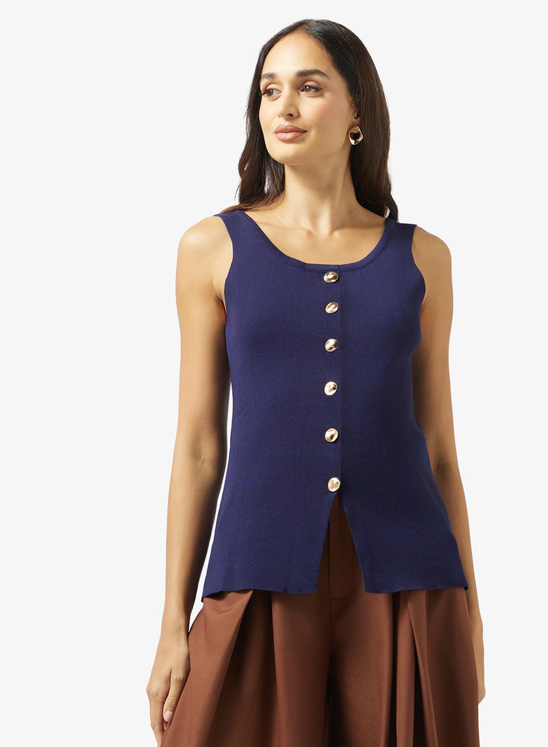ELLA Sleeveless Vest Top - Image 1