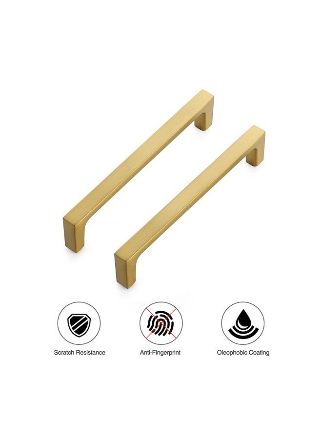 Ravinte - Ravinte 30 Pack Solid 5 Inch Kitchen Square Cabinet Handles Brushed Brass Cabinet Pulls Drawer Pulls Kitchen Cabinet Hardware Kitchen Handles - Image 1