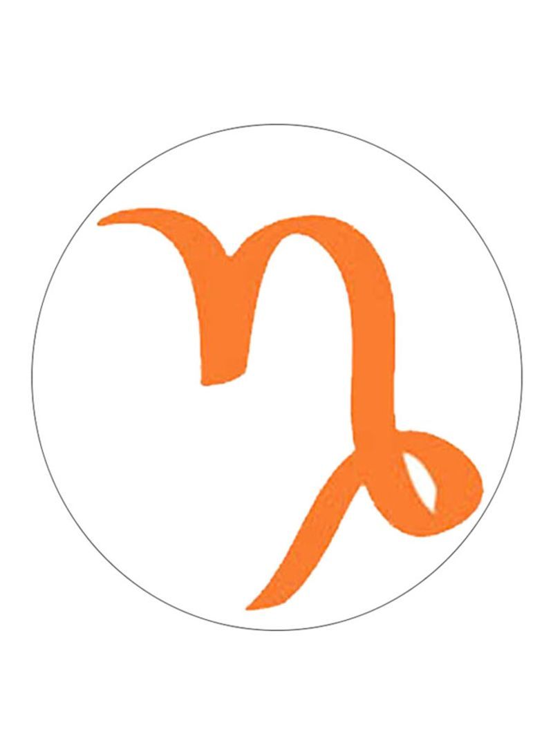 RKN Zodiac Sign Capricorn  White/Orange - Image 1