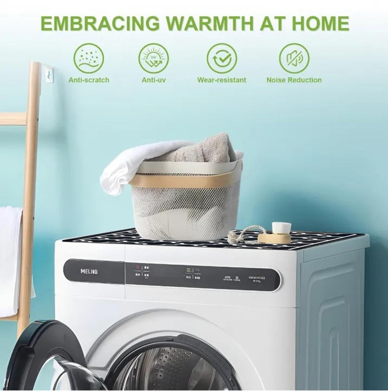 Home-Cloud Homecloud Non-Slip Washing Machine Mat – Durable Waterproof Protective Cover for Washer & Dryer, Dust-Resistant Mat Ideal for Laundry Room & Kitchen Appliances (Black) - Image 3