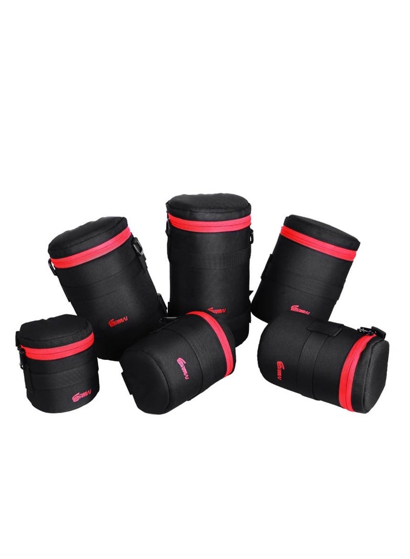 EIRMAI EMB-L2020 Model Eirmai lens bag for 50mm lenses with dual safety locks. Made of nylon in black. - Image 2
