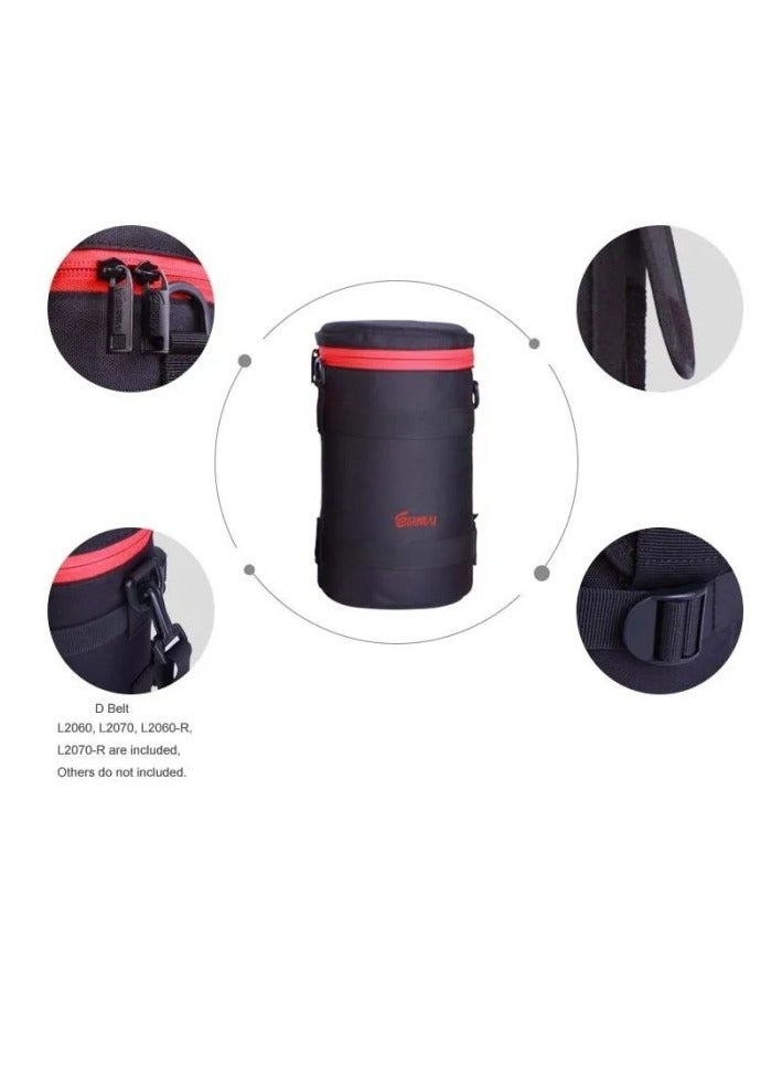 EIRMAI EMB-L2020 Model Eirmai lens bag for 50mm lenses with dual safety locks. Made of nylon in black. - Image 3