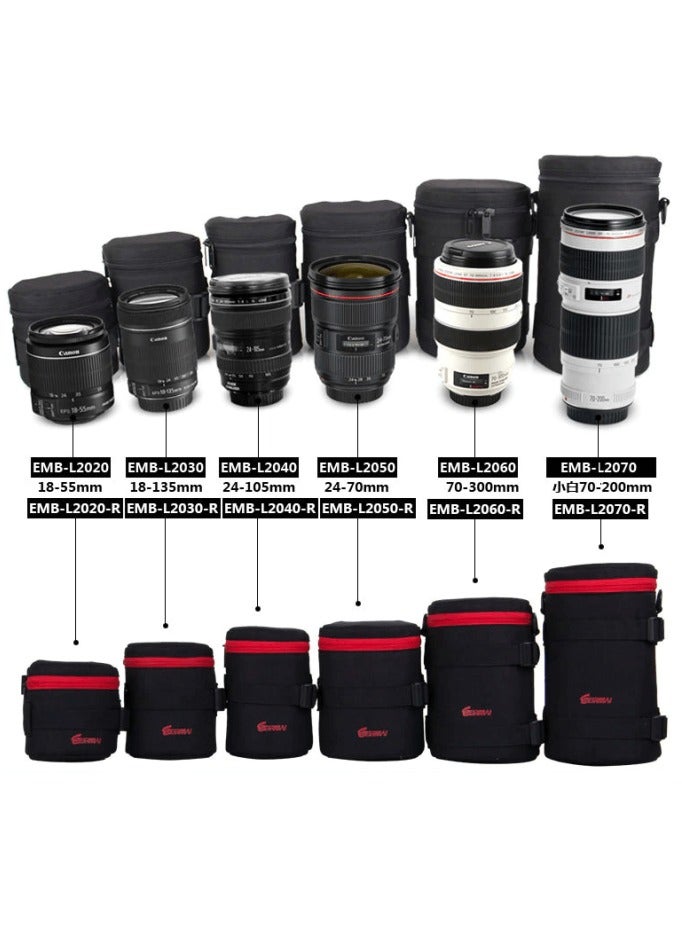 EIRMAI EMB-L2020 Model Eirmai lens bag for 50mm lenses with dual safety locks. Made of nylon in black. - Image 4