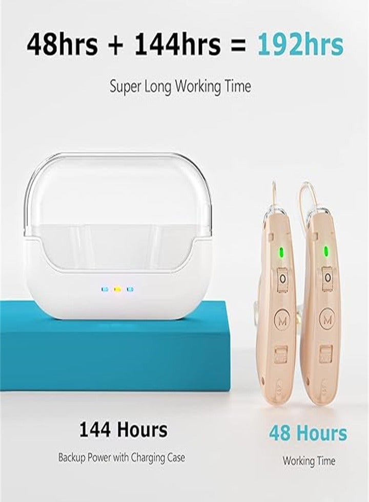 Rechargeable hearing aid for seniors with noise reduction, digital hearing aid for people with hearing loss, with charging case - Image 2