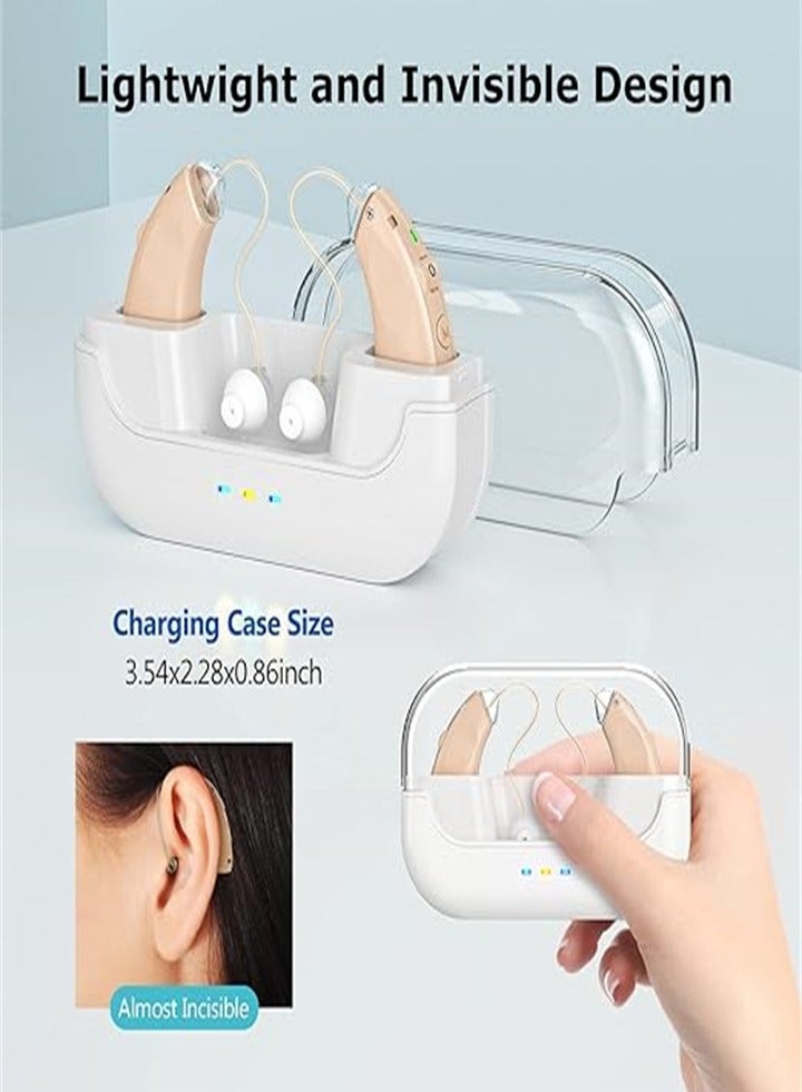 Rechargeable hearing aid for seniors with noise reduction, digital hearing aid for people with hearing loss, with charging case - Image 3