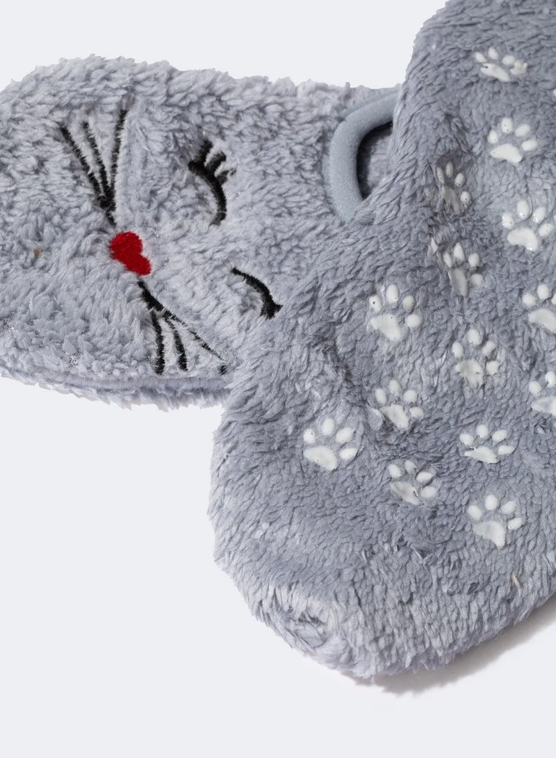 DeFacto Cat-Themed Plush Slippers
