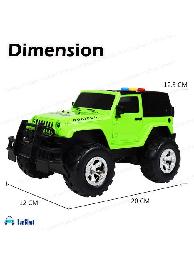 FunBlast Off Road Jeep Toy for Kids, Pull Back Jeep Toy with Light and Sound for Kids, Friction Power Toy Jeep for 3+ Years Old Kids, Boys and Girls (Green) - Image 2