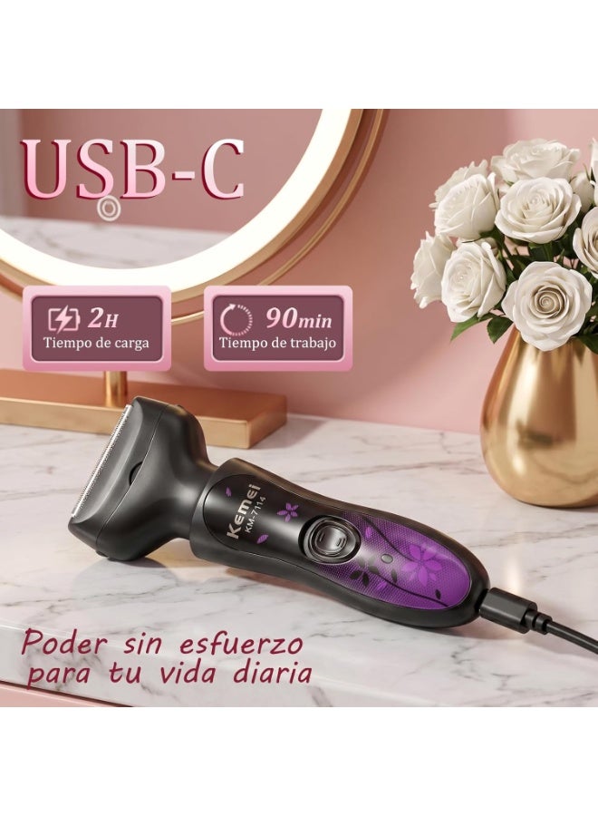 KEMEI KM-7114 4-in-1 Rechargeable Multi-Purpose Hair Removal and Personal Care Device - Image 5