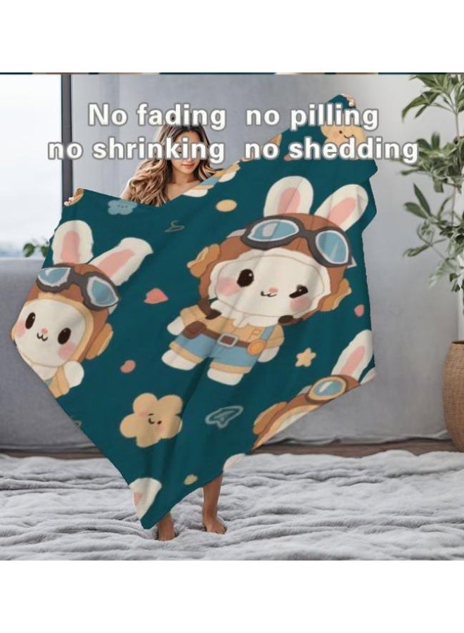 عام بطانية رقيقة من الفانيلا (دافئة ومريحة، ومناسبة للنوم واستخدام الألعاب وإزالة الغبار ومقاومة للرمل) 150 سم * 200 سم - 554 - Image 5