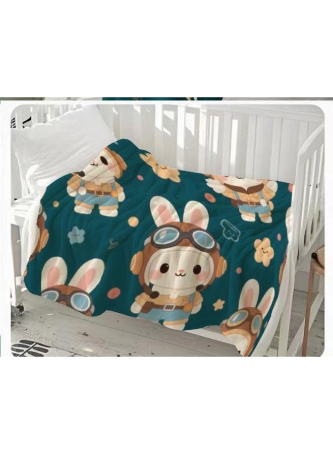 عام بطانية رقيقة من الفانيلا (دافئة ومريحة، ومناسبة للنوم واستخدام الألعاب وإزالة الغبار ومقاومة للرمل) 150 سم * 200 سم - 554 - Image 3