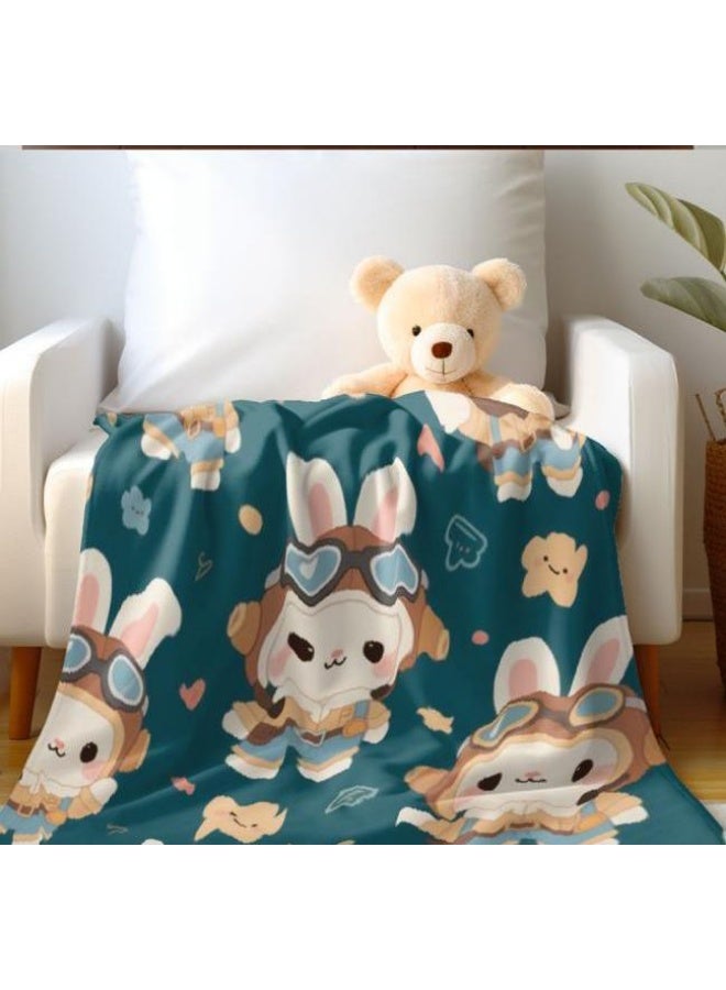 عام بطانية رقيقة من الفانيلا (دافئة ومريحة، ومناسبة للنوم واستخدام الألعاب وإزالة الغبار ومقاومة للرمل) 150 سم * 200 سم - 554 - Image 4