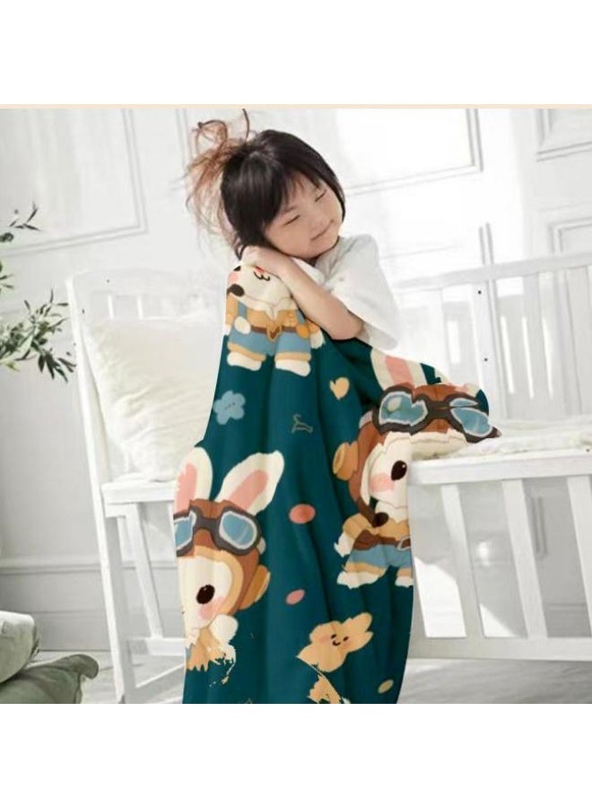 عام بطانية رقيقة من الفانيلا (دافئة ومريحة، ومناسبة للنوم واستخدام الألعاب وإزالة الغبار ومقاومة للرمل) 150 سم * 200 سم - 554 - Image 1