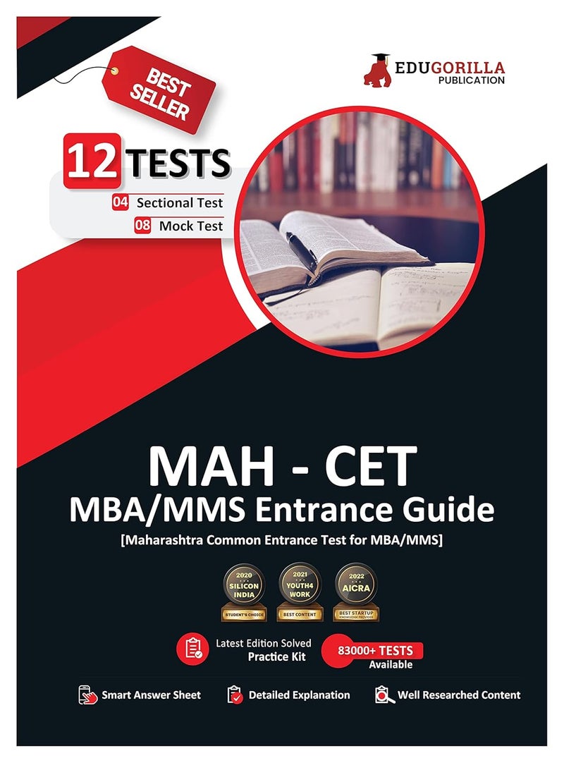 MAH CET MBA/MMS Entrance Guide Book 2024 - 8 Full Length Mock Tests and 4 Sectional Tests (2200 Solved Objective Questions) with Free Access to Online Tests  - Image 1