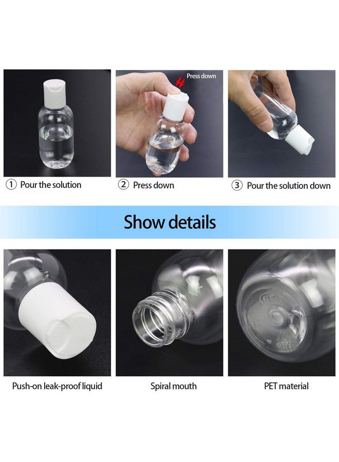 TRENDBOX 60Ml2Oz Empty Plastic Refillable Essentials Bottles With Disc Top Flip Cap12 Pack - Image 3