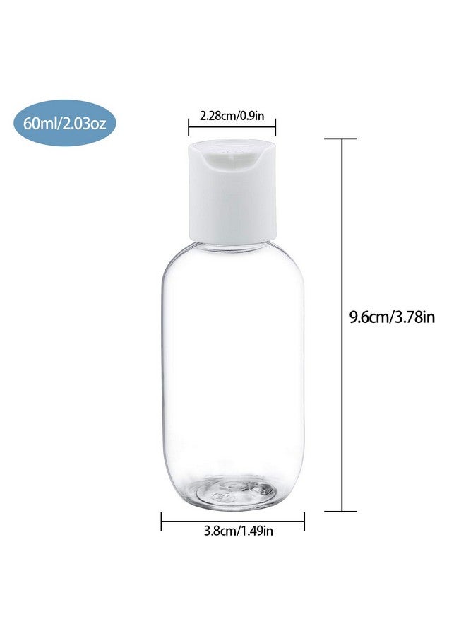 TRENDBOX 60Ml2Oz Empty Plastic Refillable Essentials Bottles With Disc Top Flip Cap12 Pack - Image 2