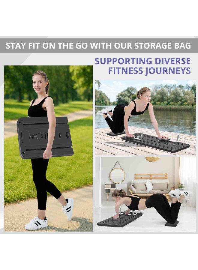 Aideli Upgraded Version Multifunctional Sliding Pilates Reformer Board with Timer, Yoga Bar, Ab Core Workout Trainer Machine, Foldable Home Exercise Equipment - Image 5