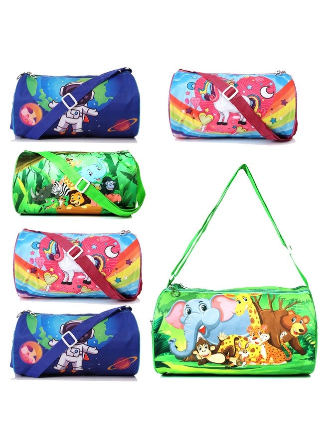 Asera Mix Design Unicorn Space & Dino Duffle Bag for Kids/Boys/Girls | Whimsical and Sturdy Bag | Best for Travel and Play | Return Gifts Birthday Party for Kids - Image 1
