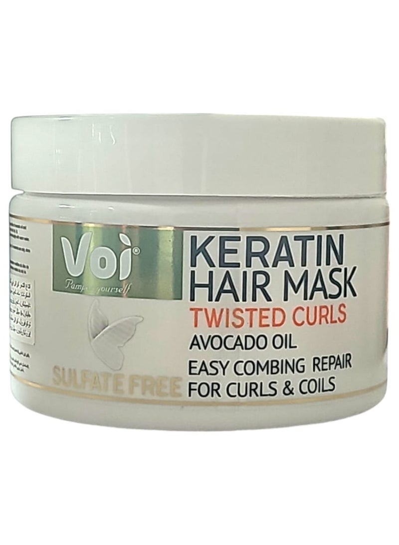 فوي قناع الكيراتين للشعر المجعد الملتوي بزيت الأفوكادو