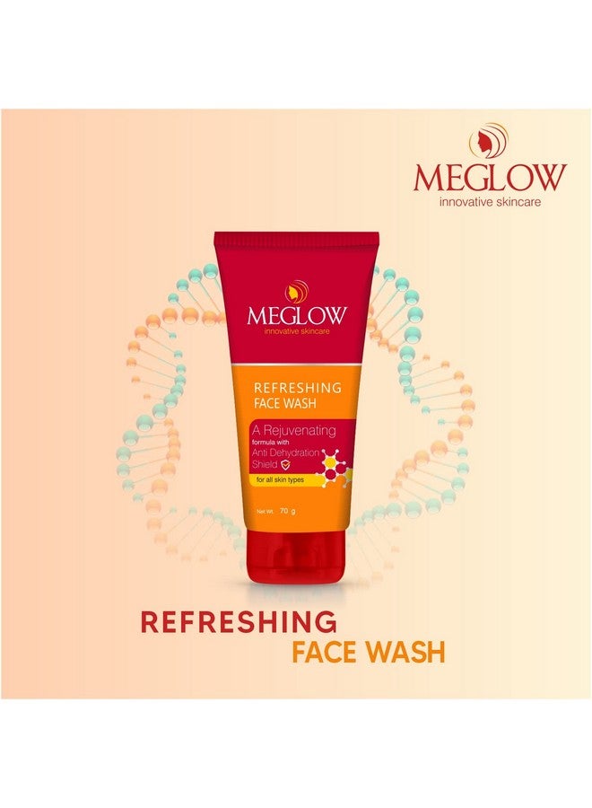 MEGLOW Men Skincare Combo Pack Of 4- Fairness Cream For Men (50G)|Refreshing & Rejuvenating Facewash (70G)|Aloevera Gel(125G)|Apricot Scrub (70G) Helps To Remove Dead Skin Cells - Image 3