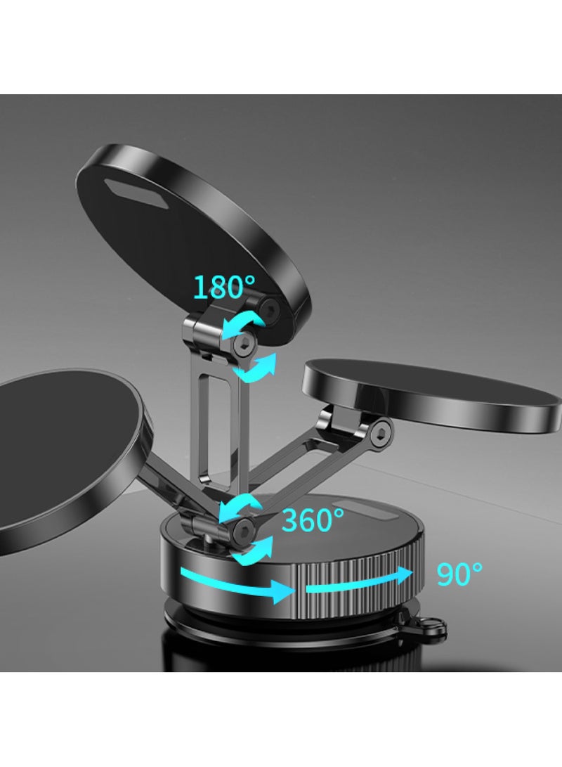 DNP DRiB Foldable Magnetic Phone Stand with Strong Suction Base – 360° Adjustable Design for Desk or Car Use – Black - Image 3