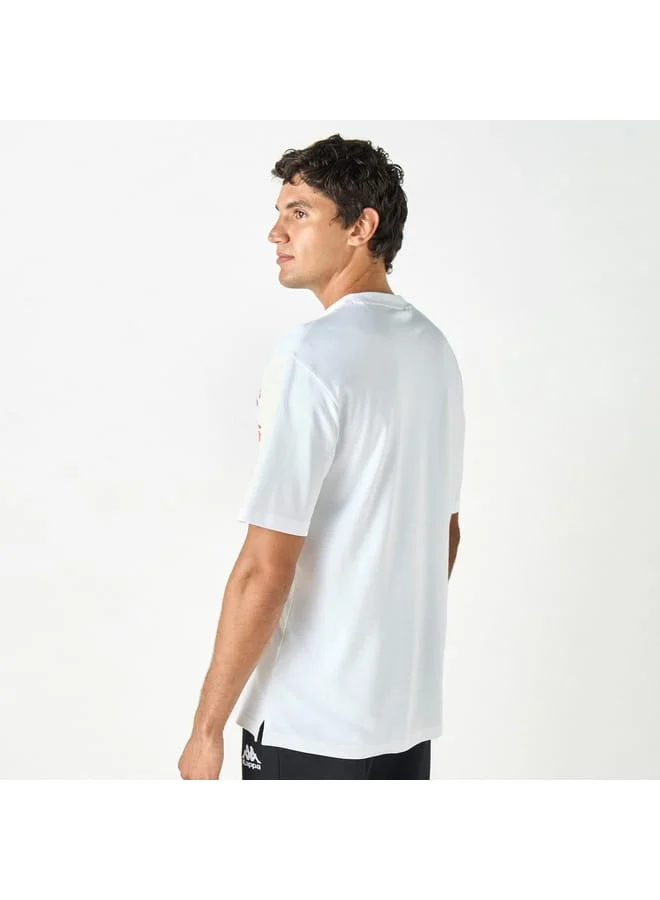 Kappa Kappa Graphic Print T-shirt with Crew Neck and Short Sleeves