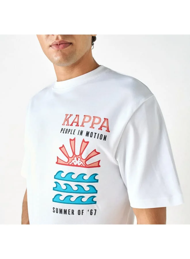 Kappa Kappa Graphic Print T-shirt with Crew Neck and Short Sleeves