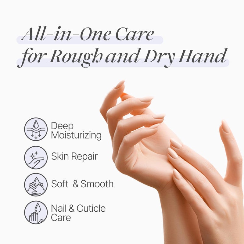 koelf PETITFEE Rose Petal Satin Hand Mask (5pairs) - Intensive Nourishing, Moisturizing Gloves, Rose Scented Hand Repair Masks with Peptide, Collagen, Shea Butter for Silky Smooth Hand, Hand Treatment - Image 3