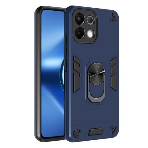 Casotec Armor Oppo K13 5G Defender Case | Rotating Ring Holder & Kickstand in-Built | Military Grade Armor | 360 Degree Protection Back Cover for Oppo K13 5G (Blue) - Image 1