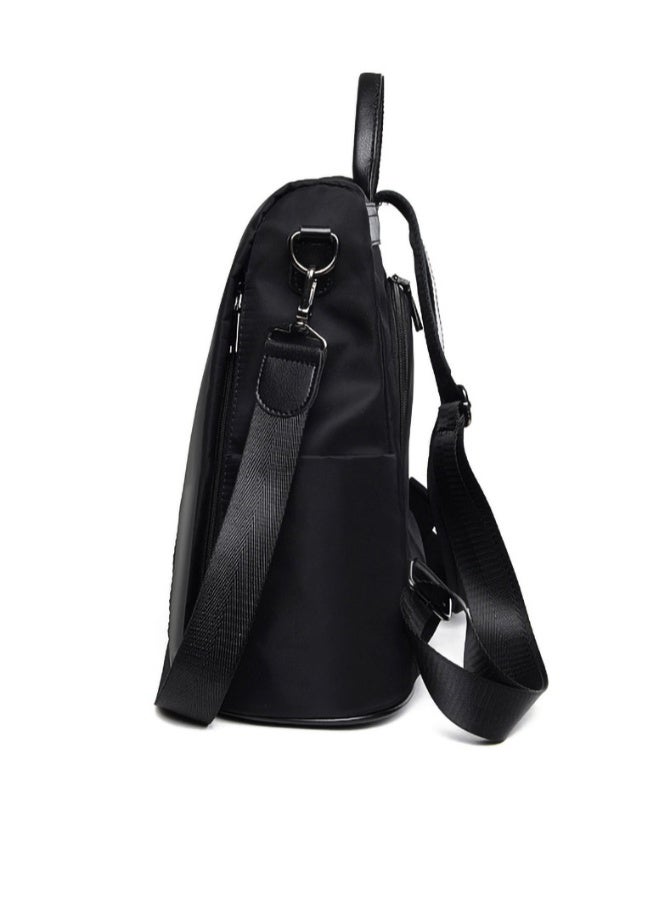 Women Backpack, Leisure Ladies Rucksack, Water-Resistant Nylon School Bags Anti-Theft Daypack Shoulder Bag, Elegant Modern For Work Shopping Travel (black) - Image 4