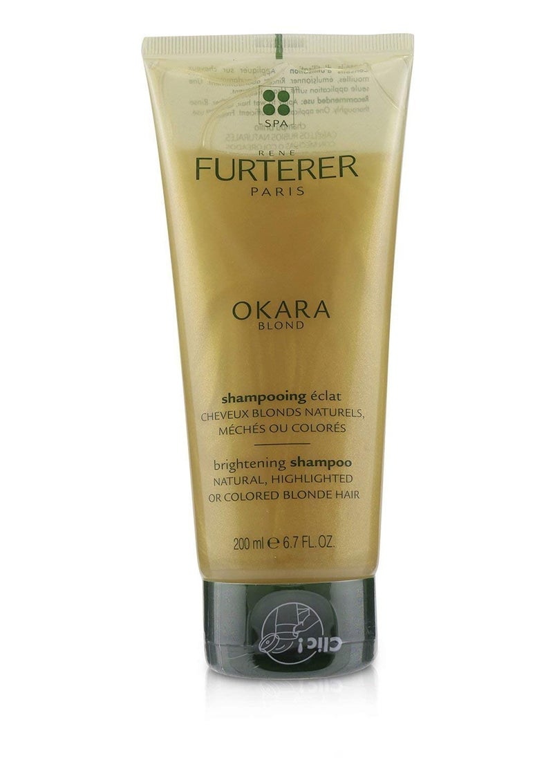 Rene Furterer René Furterer OKARA BLONDE Brightening Shampoo - For Natural, Highlighted & Bleached Blonde Hair - Gentle - Hydrogen Peroxide & SLS-Free - 6.7 fl. oz.  - Image 1