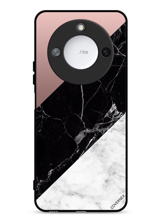 Covernex Honor X9c Smart 5G Protective Case Cover Marble & Plain Combination Pattern  - Image 1