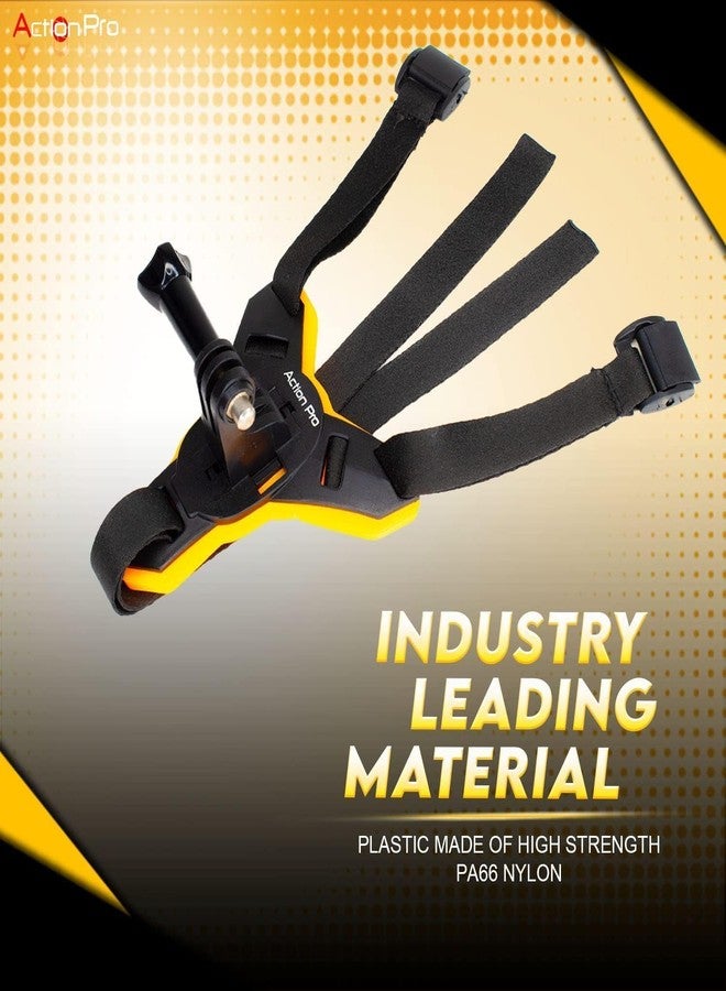 Action Pro Helmet Chin Strap Mount Joint J Hook with Screw Compatible with All Smartphones and GoPro 13 12 11 10 9 8 7 5 4 | SJCAM | DJI Osmo | Insta 360 X4 X3 X2 & Other Action Cameras (Orange 2.0) - Image 4