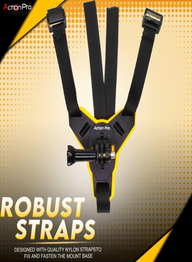 Action Pro Helmet Chin Strap Mount Joint J Hook with Screw Compatible with All Smartphones and GoPro 13 12 11 10 9 8 7 5 4 | SJCAM | DJI Osmo | Insta 360 X4 X3 X2 & Other Action Cameras (Orange 2.0) - Image 3