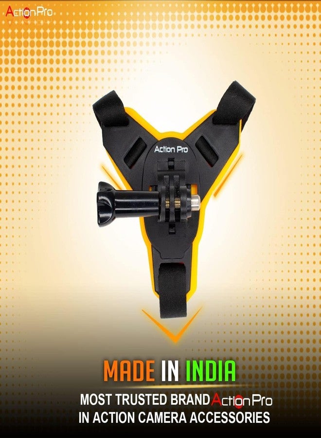 Action Pro Helmet Chin Strap Mount Joint J Hook with Screw Compatible with All Smartphones and GoPro 13 12 11 10 9 8 7 5 4 | SJCAM | DJI Osmo | Insta 360 X4 X3 X2 & Other Action Cameras (Orange 2.0) - Image 5