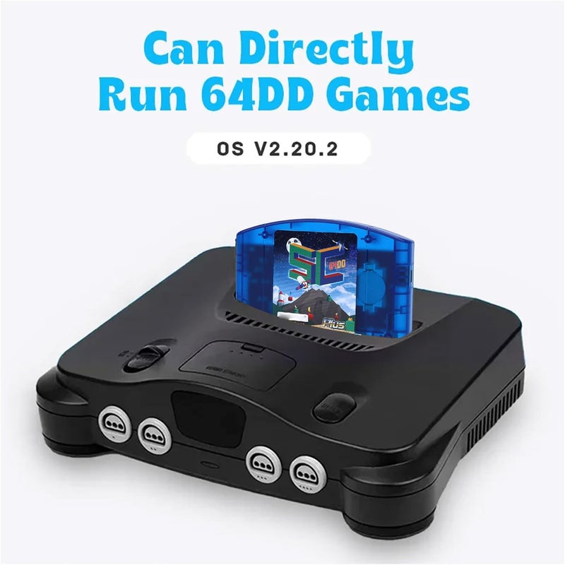 Open Source Flash Cartridge, 64DD Support with Automatic Save Backup, Game Card Cartridge for N64 Video Game Console (Blue Transparent) - Image 3