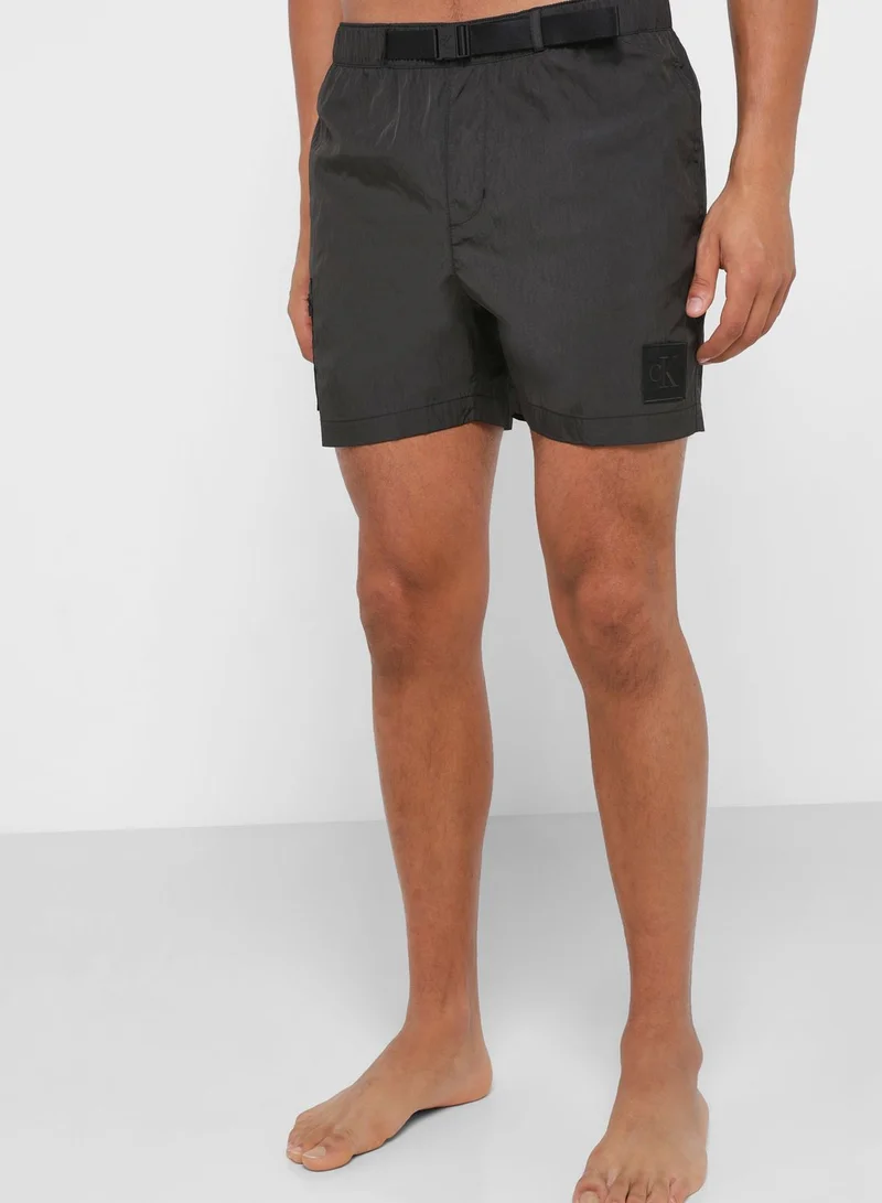 CALVIN KLEIN Logo Print Swim Shorts