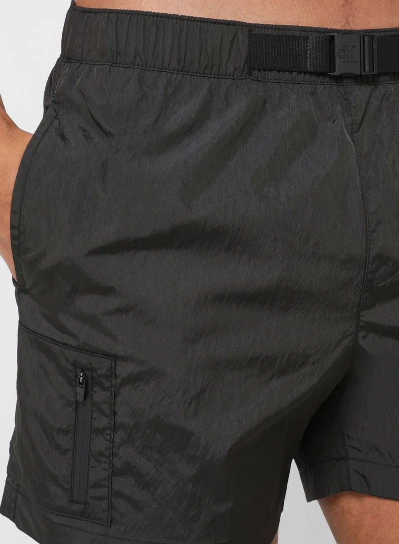 CALVIN KLEIN Logo Print Swim Shorts
