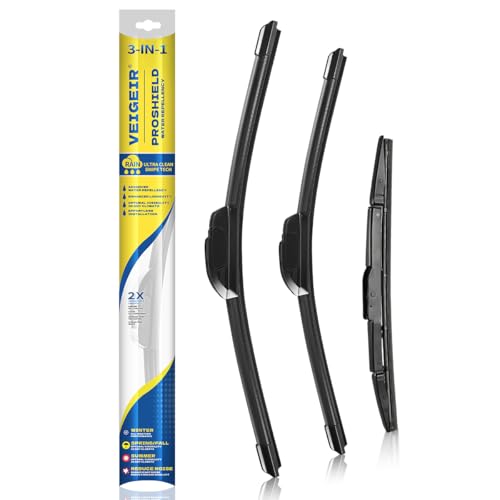 VEIGEIR 3 Pack Windshield Wiper Blades Compatible With Honda CRV CR-V 2012 2013 2014 2015 2016 Original Factory Quality Front Rear Wipers Blade Set for My Car - 26" 16" 13" - Image 1