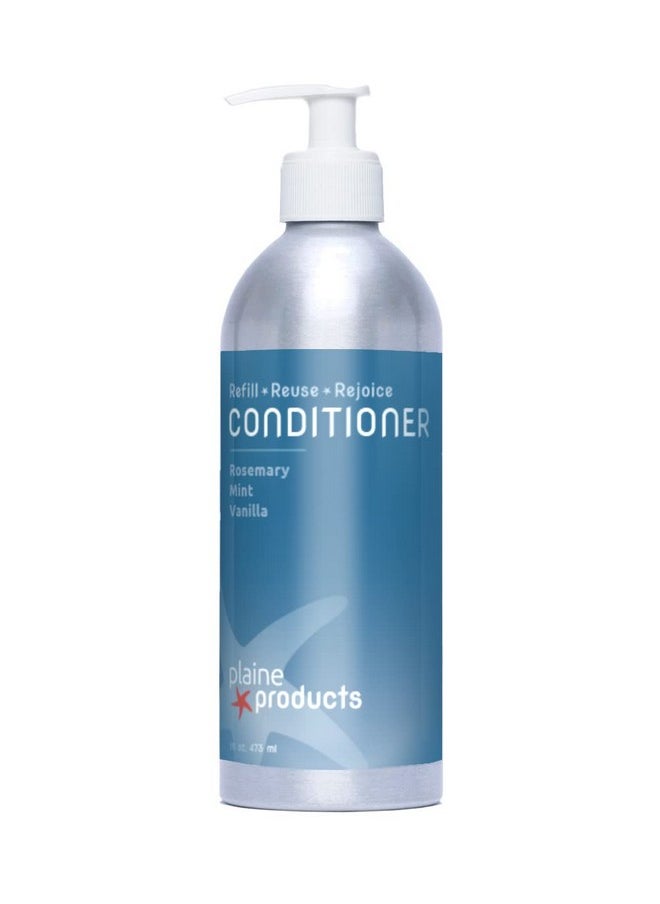 Plaine Products - Ecofriendly Conditioner Rosemary Mint Vanilla Sulfate Free 16Oz (Refillable Bottle With Pump) - Image 1