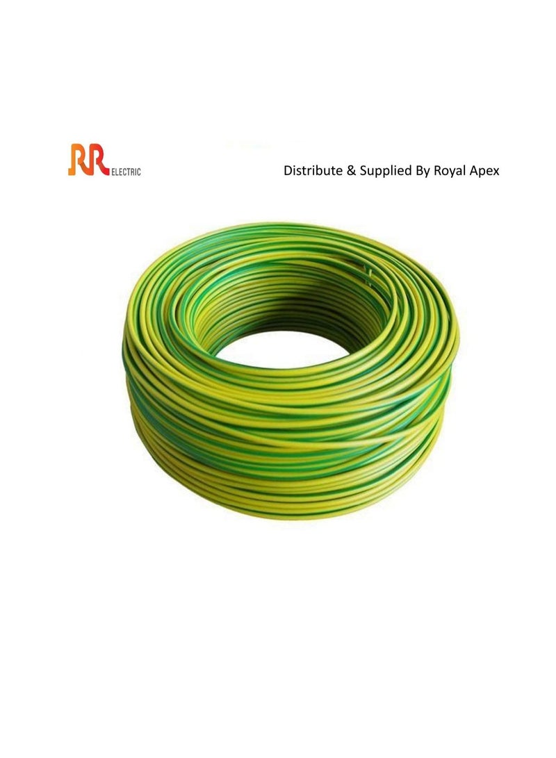 RR Multi Strand Pure Copper Single Core Flexible Cables Trirated Electrolytic Conductor up to 105C Fire Resist Electric Panel Wire BS6231 ISO9001 CE Compliant 100Y 90m Roll 0.5mm Yellow Green - Image 2
