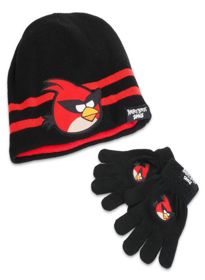 Angry Birds Girls Clothing Set - 5 Pairs of Socks Size 4-6, Winter Hat and Mittens - Image 2