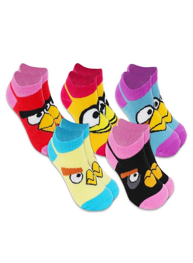 Angry Birds Girls Clothing Set - 5 Pairs of Socks Size 4-6, Winter Hat and Mittens - Image 3