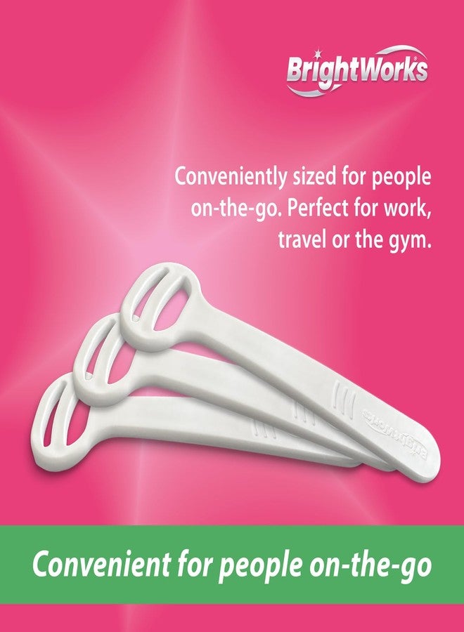 Brightworks Disposable Tongue Scraper for Adults – 96 Count Hygienic Tongue Cleaner for Fresh Breath – Recycled Plastic, Curved Design Tongue Cleaner – Travel-Friendly - Image 3