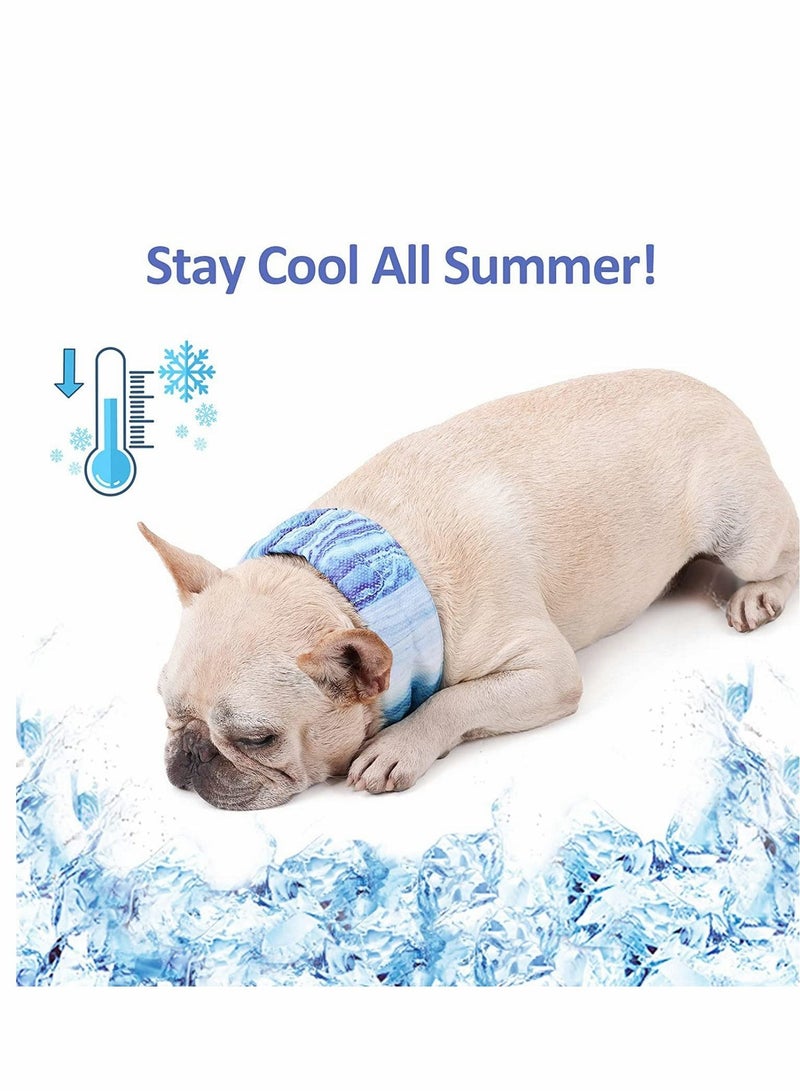 Excefore Dog Cooling Bandana, Breathable Pet Dog Cooling Collar, Summer Pet Cooling Cat Ice Scarf Go Out to Prevent Heatstroke Ice Cold Towel Dog Ice Scarf Outdoor Heat Relief Artifact, Summer Dog Collar - Image 3