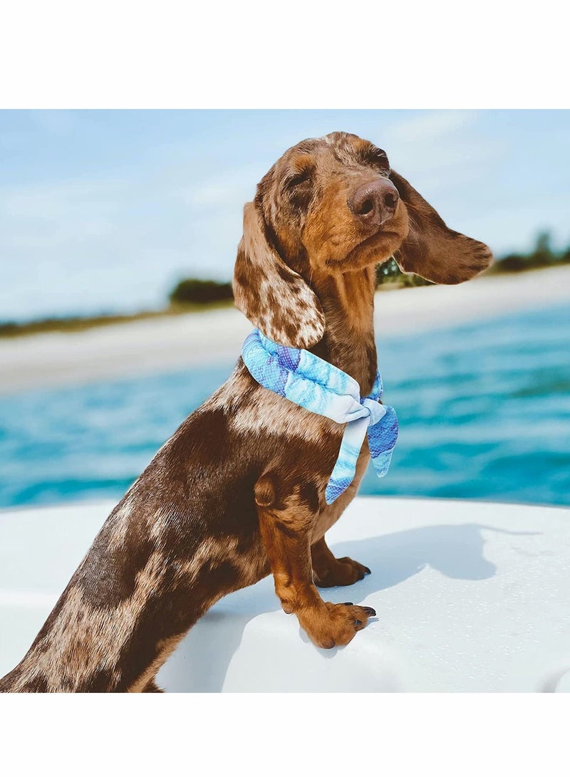 Excefore Dog Cooling Bandana, Breathable Pet Dog Cooling Collar, Summer Pet Cooling Cat Ice Scarf Go Out to Prevent Heatstroke Ice Cold Towel Dog Ice Scarf Outdoor Heat Relief Artifact, Summer Dog Collar - Image 4