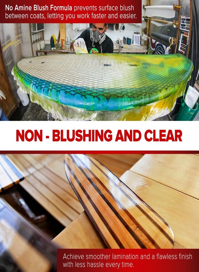 MAS Epoxies Marine Epoxy Resin Kit (1.5-Quart, Medium) 2:1 High Performance Non-Blushing Self-Leveling Hardener for Boat and Wood Repair, Fiberglass Repair Kit with Cups and Pumps - Image 4