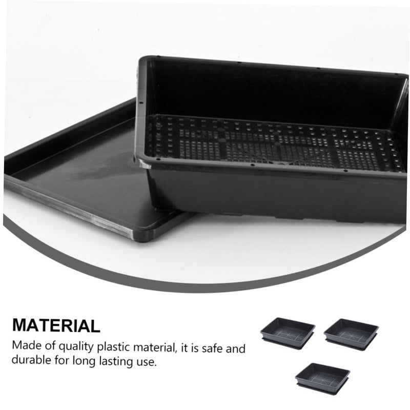 Black Propagation Nursery Pots And Trays 3 Sets Plant Germination Kit For Succulents - Image 4