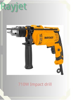 RAYJET 710W Impact Drill – Multifunction Electric Hammer Drill for Wall, Concrete, Wood, Metal 
