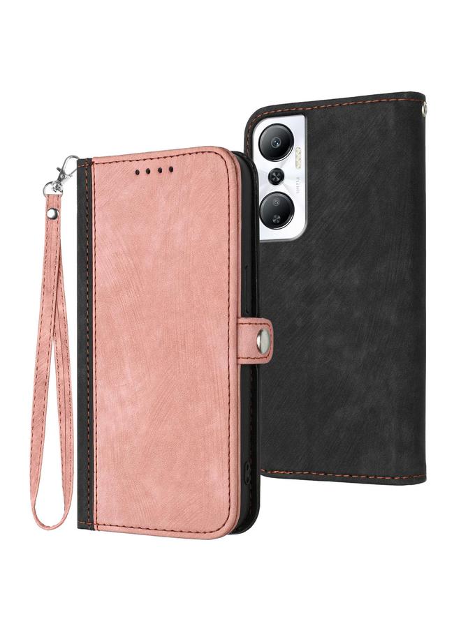 S-TOP Case For Infinix Hot 20 4G Side Buckle Double Fold Hand Strap Leather Phone Case - Image 1